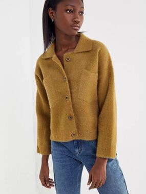 Six Crisp Days Urban Outfitters Lust Wool Cropped Shirt Jacket M/L Cozy